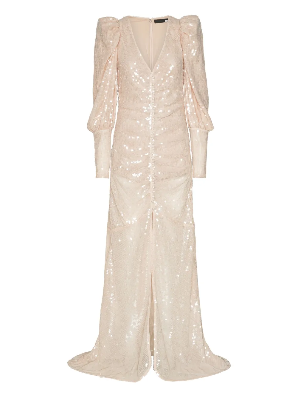 

Платье макси с объемными рукавами и пайетками ROTATE BIRGER CHRISTENSEN, розовый