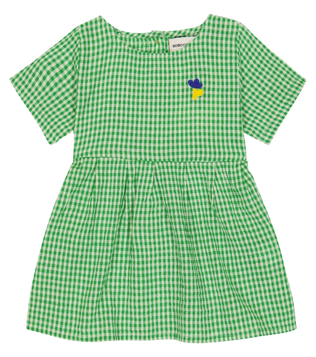 

Платье baby vichy в клетку из хлопка и льна Bobo Choses, зеленый