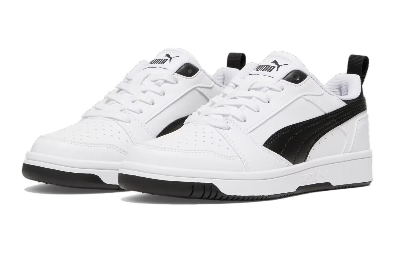 Rebound V6 Детские кроссовки для скейтбординга GS Puma, белый/черный — фото 3