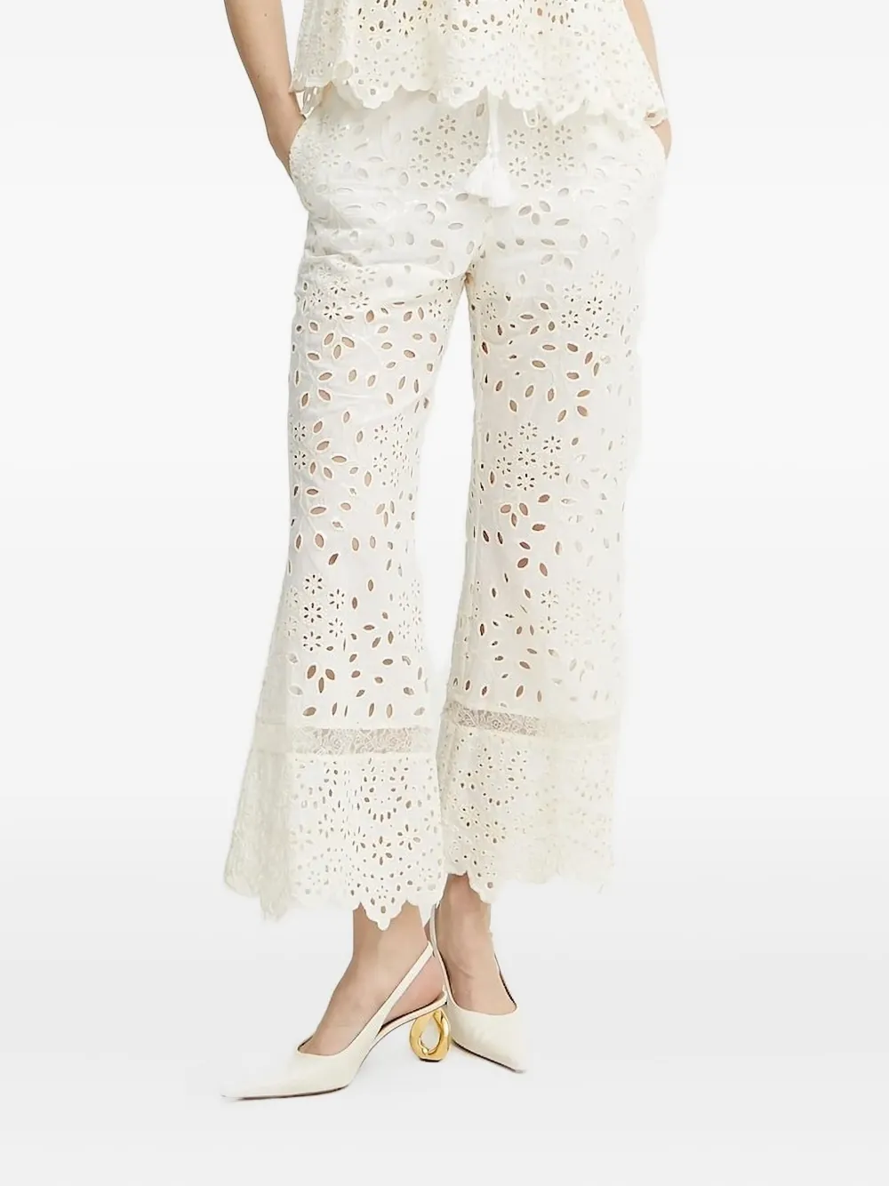 

Брюки с люверсами Ermanno Scervino, белый