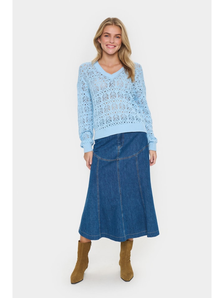 

Свитер прямого кроя JunaSZ в цвете Airy Blue SAINT TROPEZ