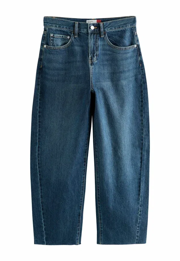 Джинсы Regular fit barrel leg wide leg Next, темно-синий