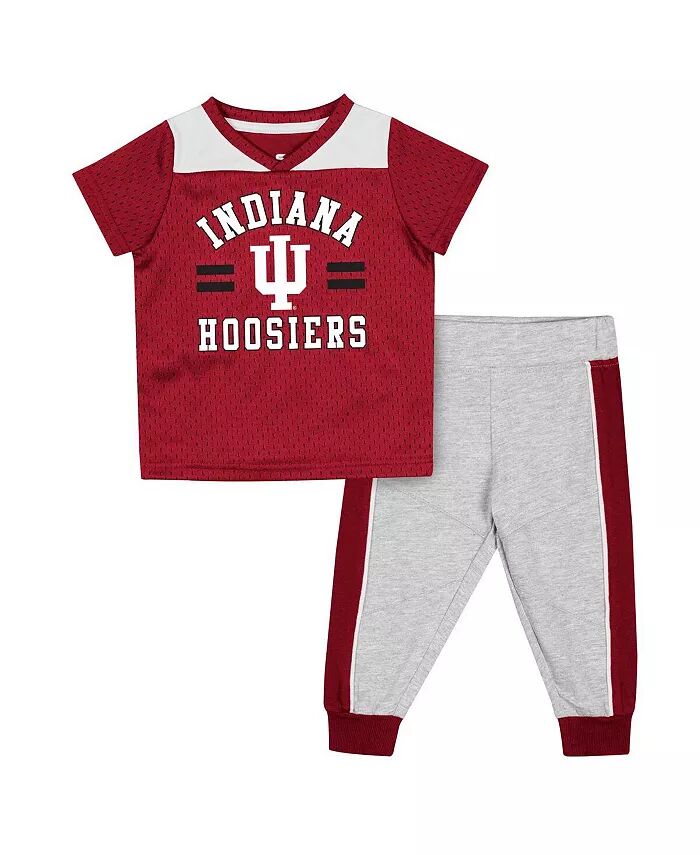 

Комплект из майки и брюк Ka-Boot-It от Indiana Hoosiers для мальчиков и девочек, малиновый, серо-лиловый Colosseum