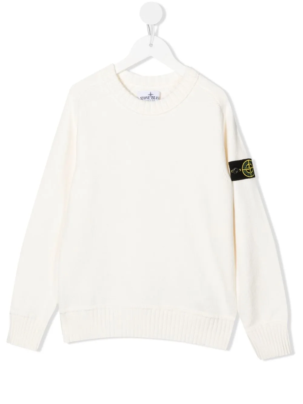 

Джемпер с нашивкой-логотипом Stone Island Junior, белый