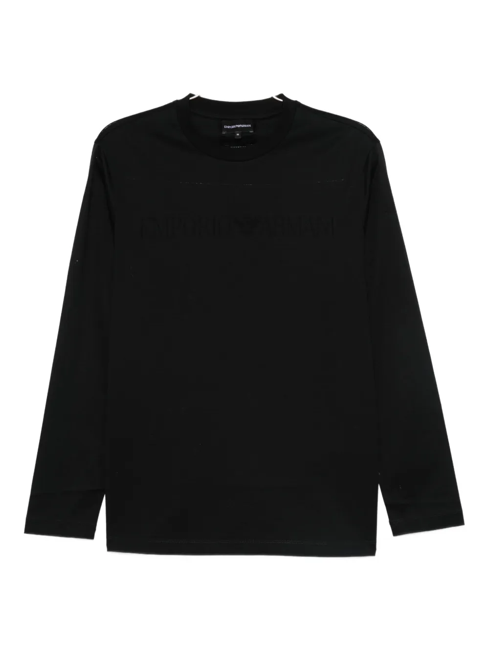 

Хлопковая футболка с длинными рукавами EMPORIO ARMANI, синий