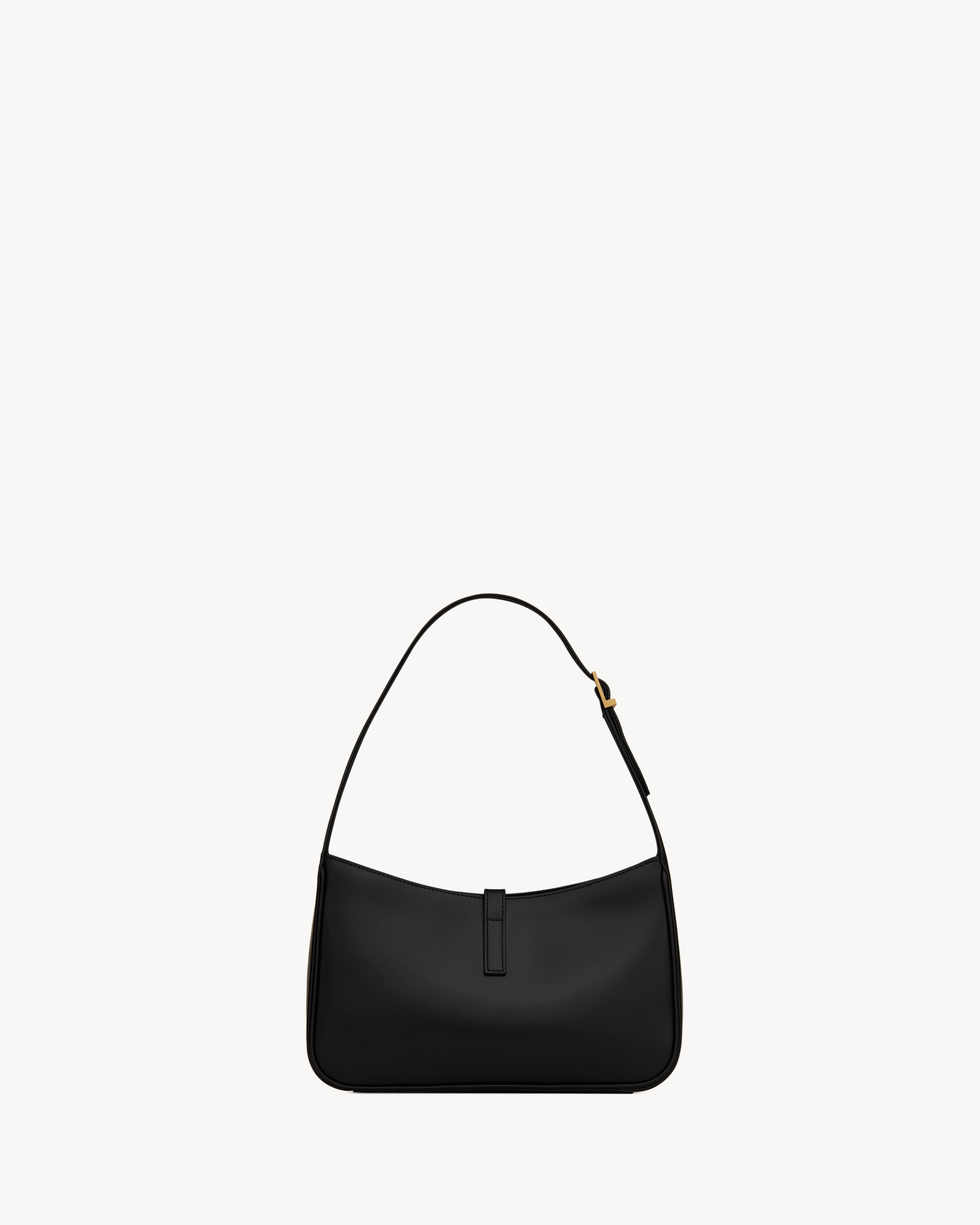 Сумка-хобо с кожаным язычком с логотипом THE CASSANDRE Saint Laurent, черный — фото 3
