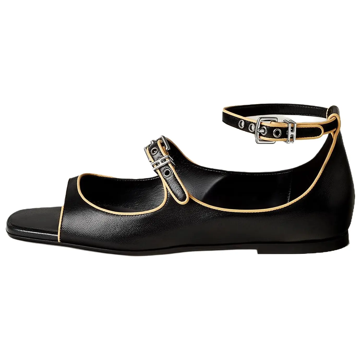 HERMES Сандалии Kristen One Strap, женские, черные