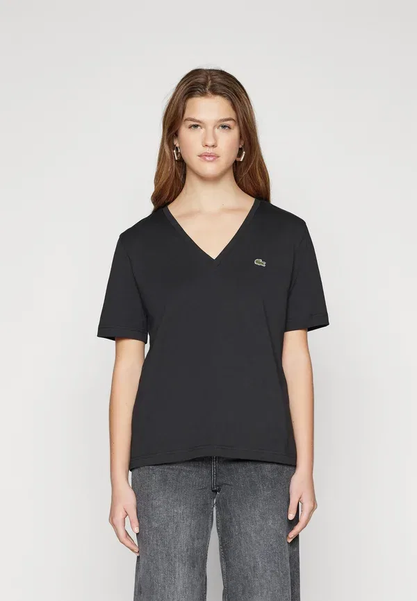 Футболка Lacoste Basic, черная — фото 3