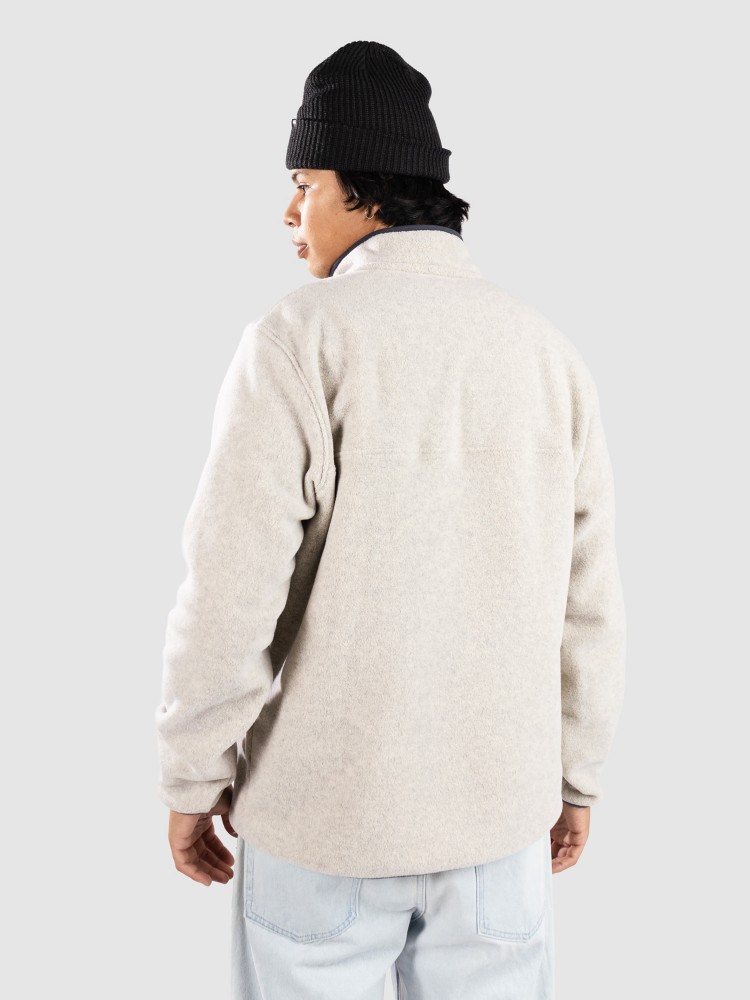 Флисовый пуловер Patagonia LW Synch Snap-T Half-Zip Fleece Pullover, oatmeal htr w/smlder bl — фото 2