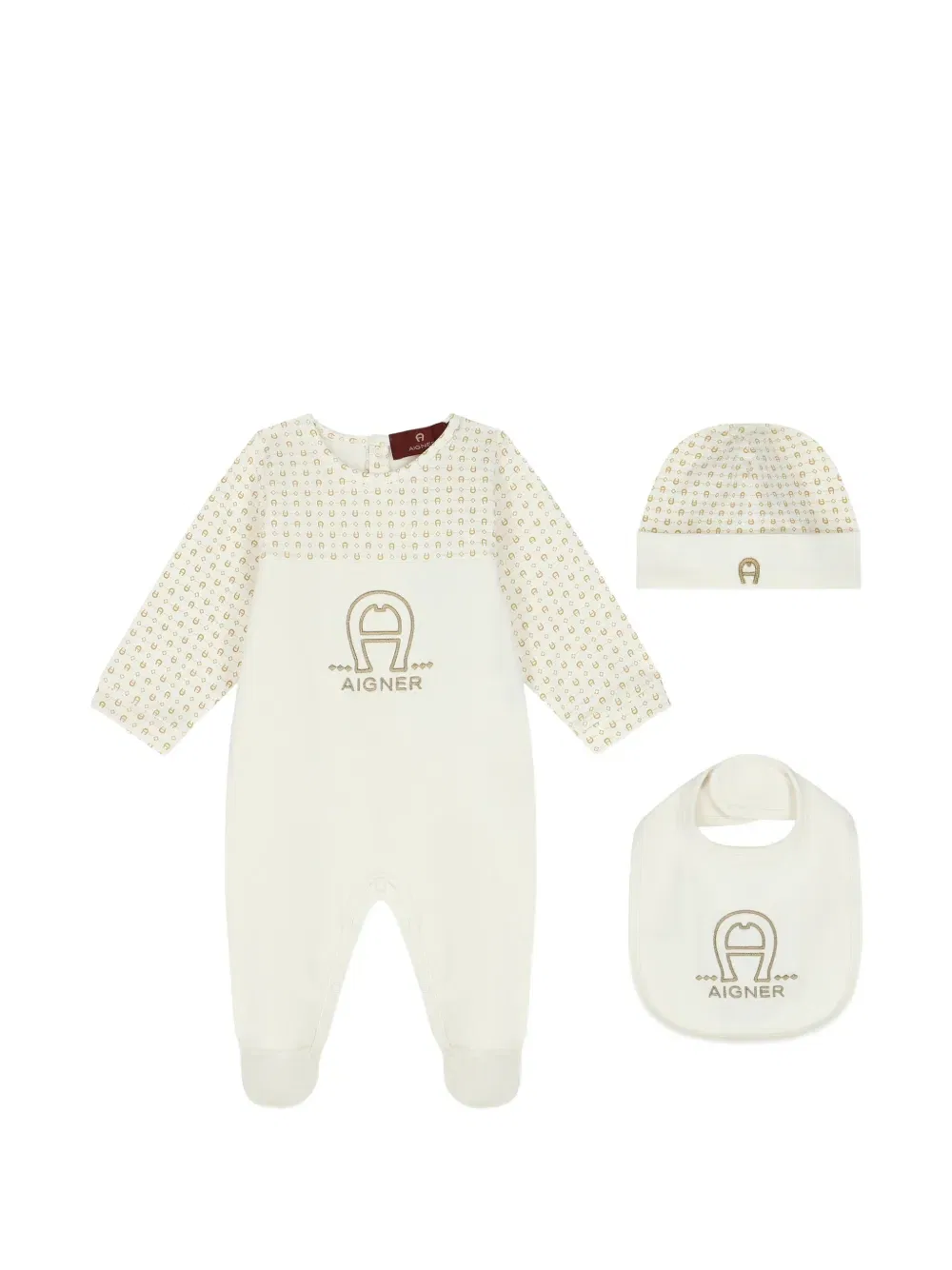 Комплект детского комбинезона с логотипом Aigner Kids, нейтральный