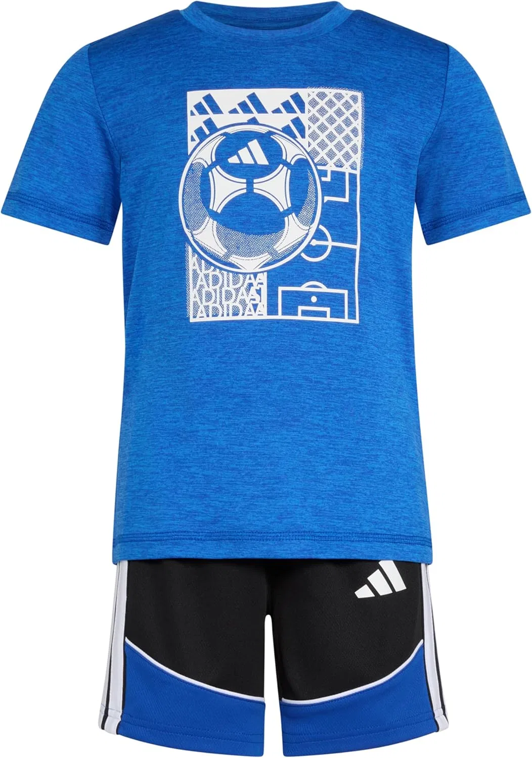 Детский спортивный комплект из футболки и шорт, adidas, Team Royal Blue — фото 2