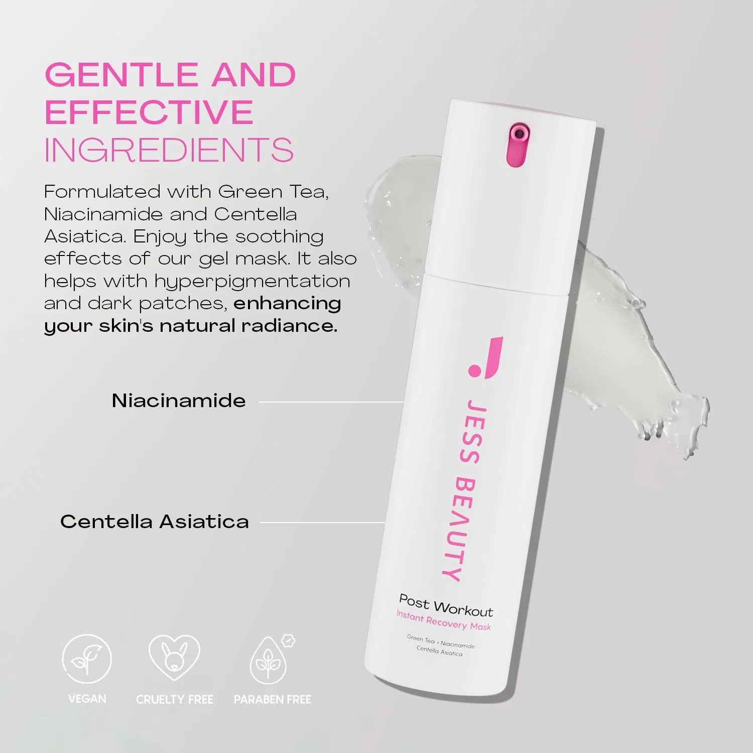 Маска для лица Jess Beauty — Гель- после тренировки, 29.57 мл — фото 4