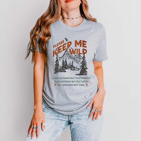 

Футболка с коротким рукавом Keep Me Wild Simply Sage Market, Heather Grey