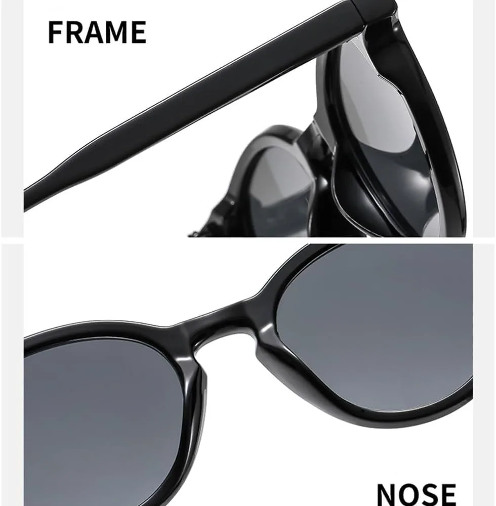 

Популярные круглые солнцезащитные очки для женщин и мужчин, прозрачная оправа, овальные солнцезащитные очки с защитой от УФ-излучения UV400 TVTBBVV, Transparency