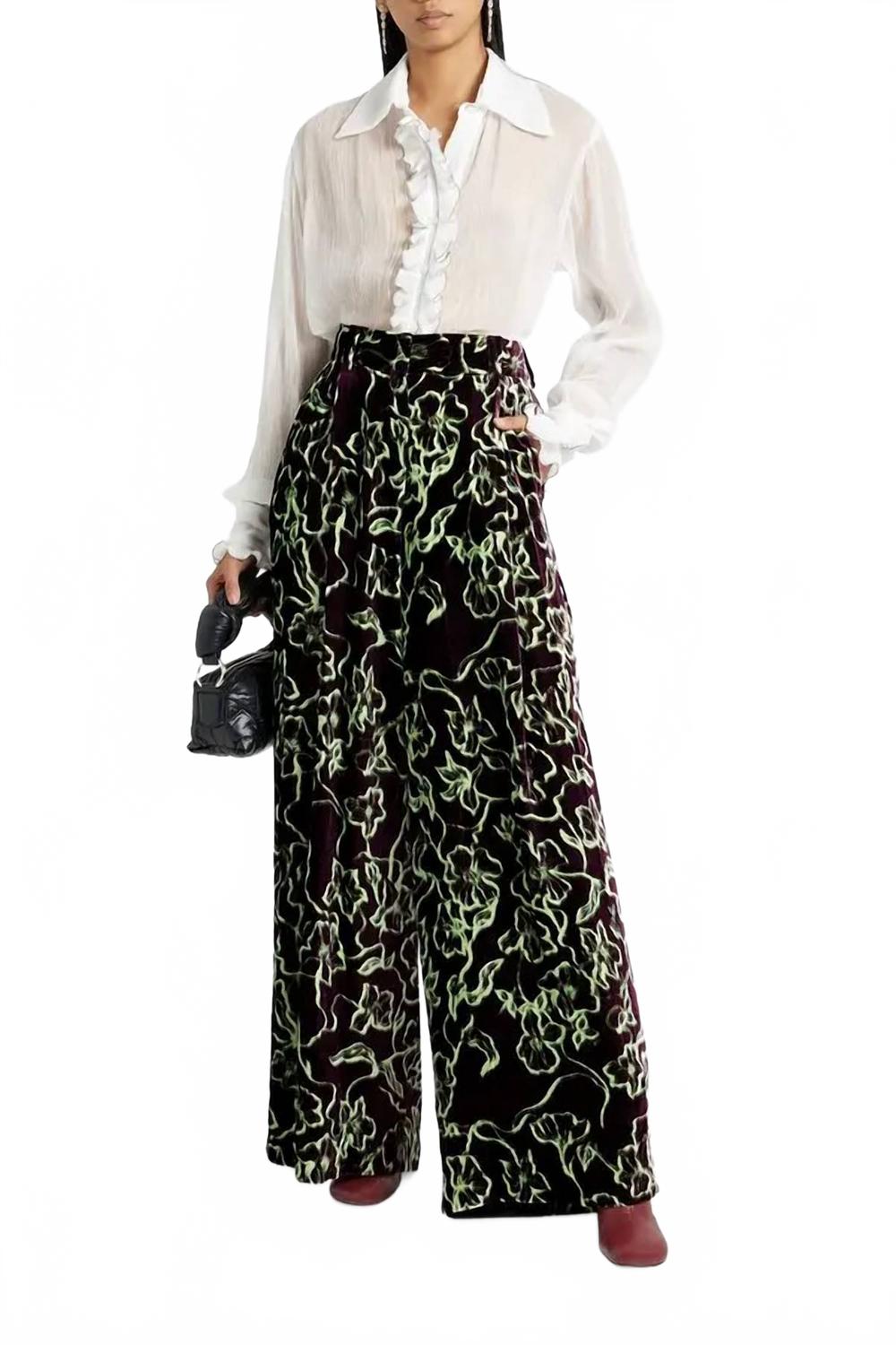 

Anna Sui Блузка из лиоцелл-жоржета с оборками, белого цвета