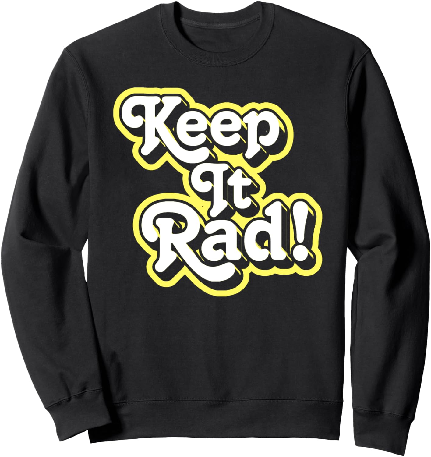 

Keep It Rad! Винтажная забавная толстовка в стиле хипстер 60-х с типографическим рисунком Festy Rave Tees, черный