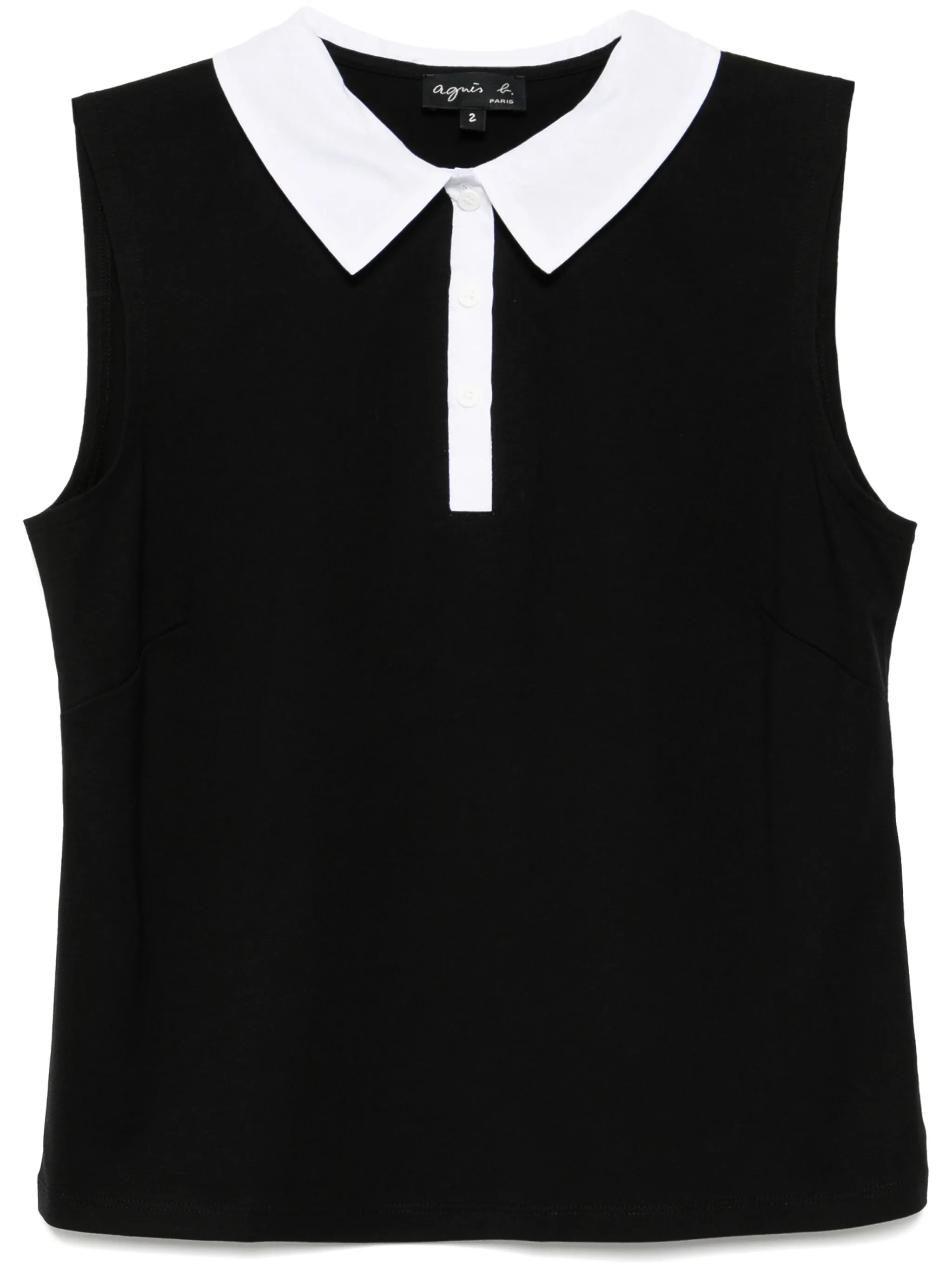 

Рубашка поло без рукавов Agnès B., черный