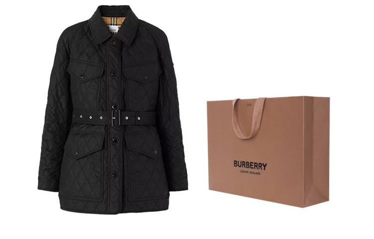 Пуховик Burberry, женский, черный, с подарочной упаковкой — фото 3