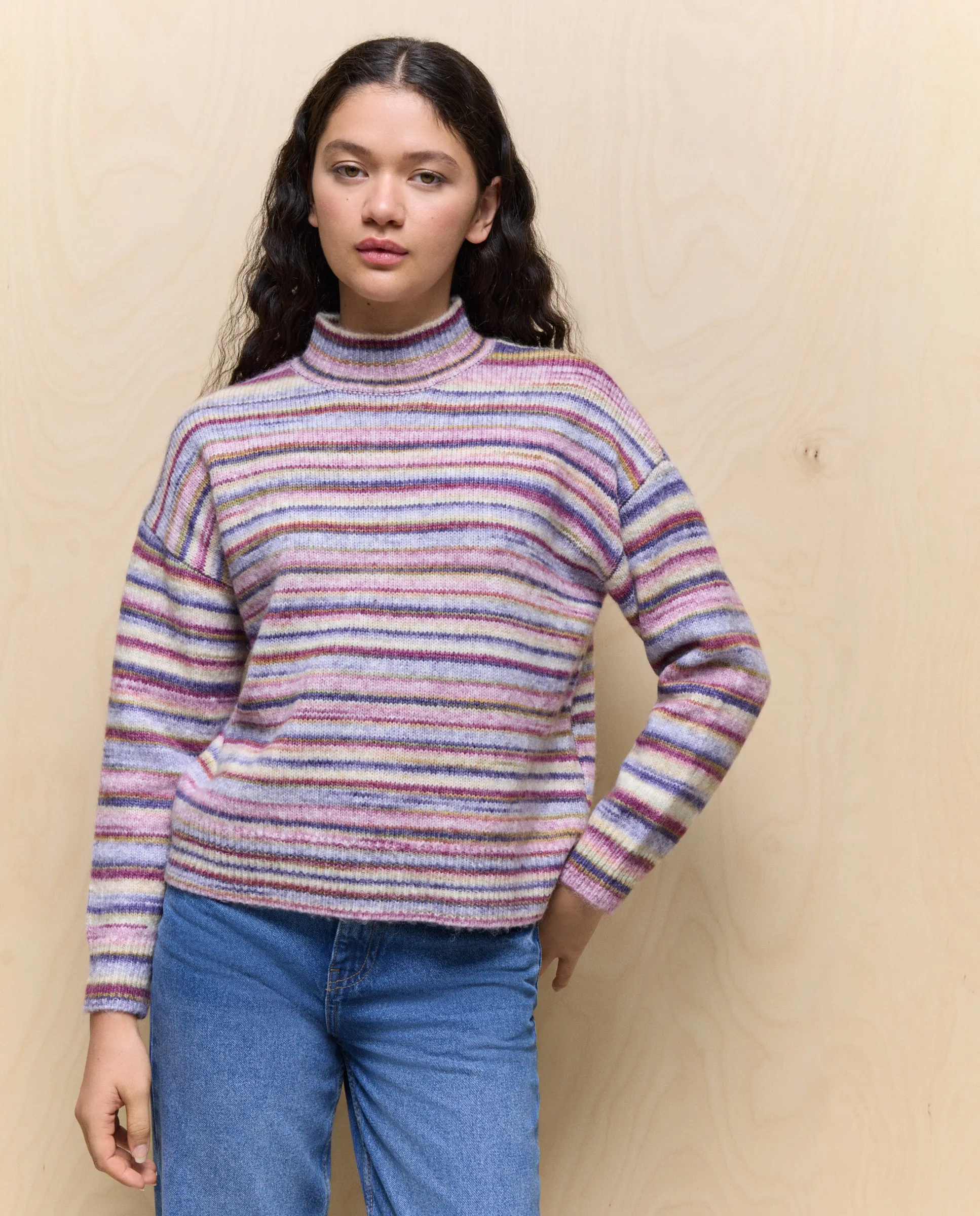 

Женский вязаный свитер в полоску Easy Wear, красный