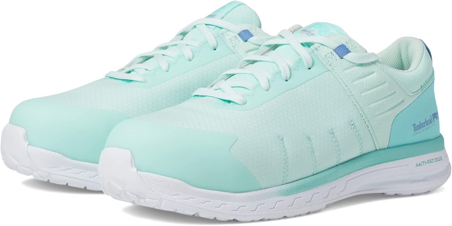 

Timberland PRO Overdrive Composite Safety Toe женские кроссовки - шнуровка - устойчивые к истиранию, Aqua/Sage/Purple
