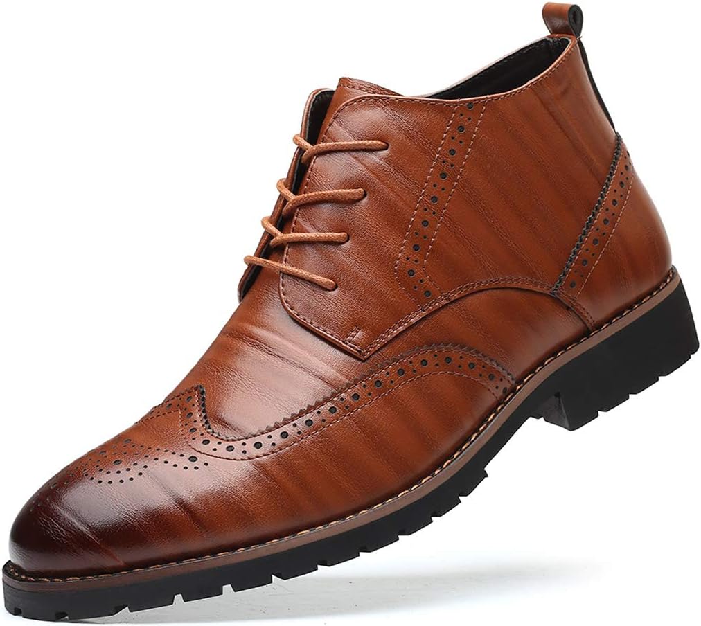 

Мужские ботинки Santimon с крыльями, из лакированной кожи, с шнуровкой, дерби, оксфорды, ботильоны, дезерт-ботинки, байкерские ботинки