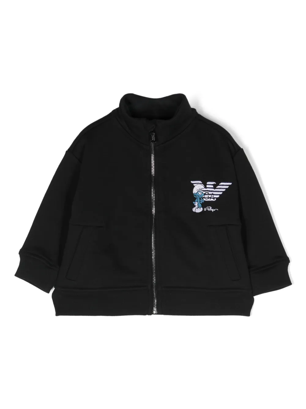 

Толстовка с вышитым логотипом Emporio Armani Kids, синий