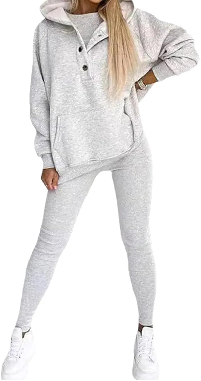 Женский спортивный костюм из 3 предметов, Light Gray