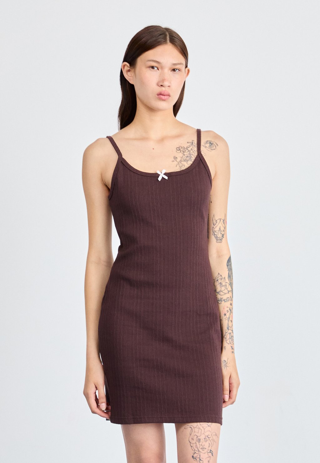 

Платье из джерси ADELAIDE POINTELLE TANK DRESS Obey Clothing, темно-коричневый