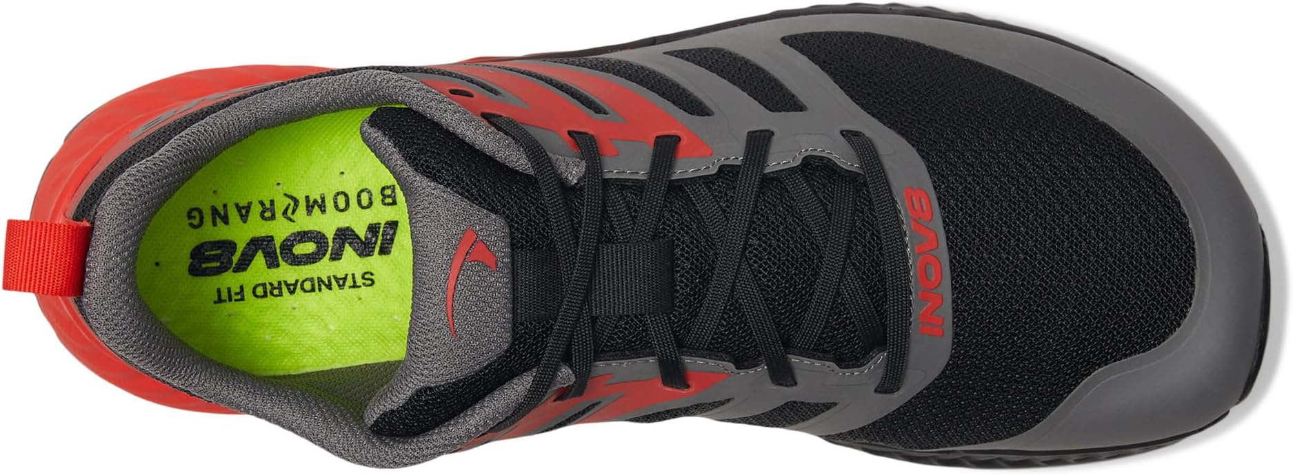 Кроссовки inov-8 TrailFly, цвет Black/Fiery Red/Dark Grey — фото 2