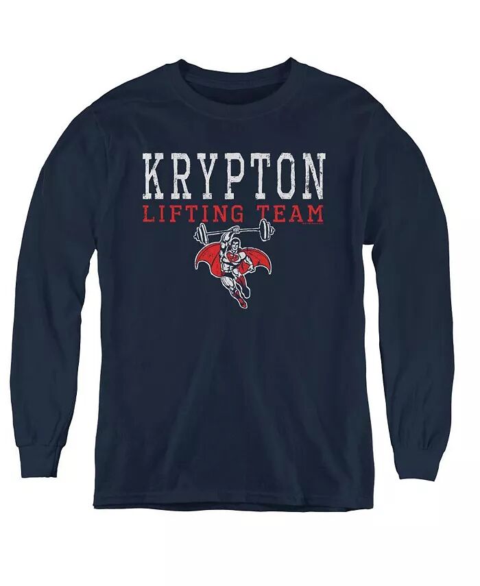 

Свитшот с длинным рукавом Krpton Lifting для мальчиков DC Comics, синий