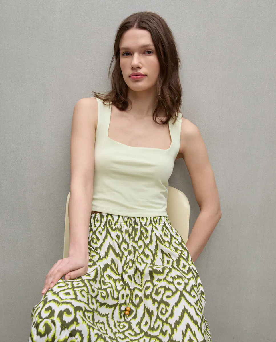 

Однотонный женский топ с круглым вырезом Easy Wear, цвет 586 Lima