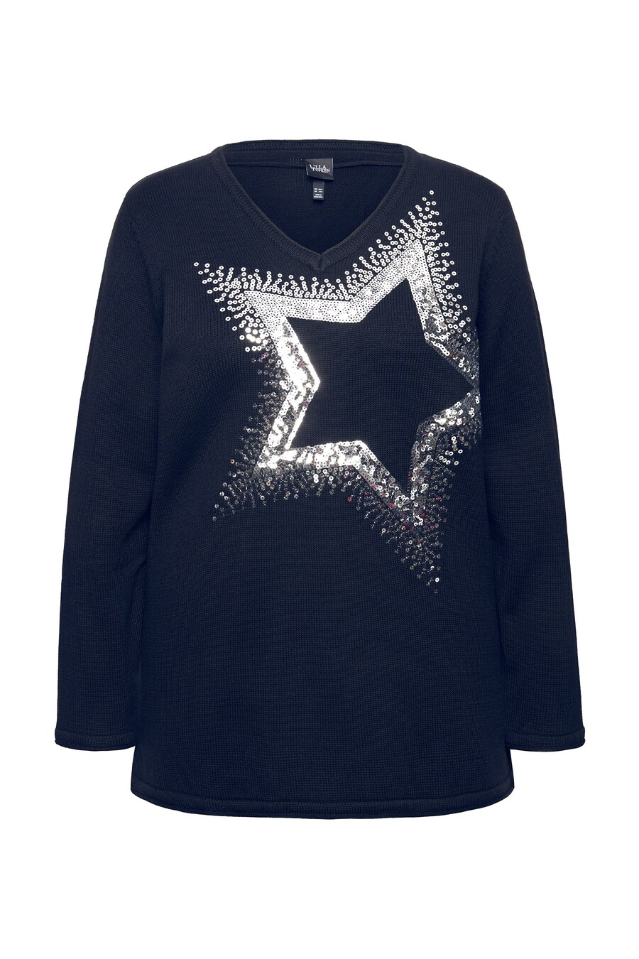 

Тонкий вязаный свитер Ulla Popken Sweater, морской синий