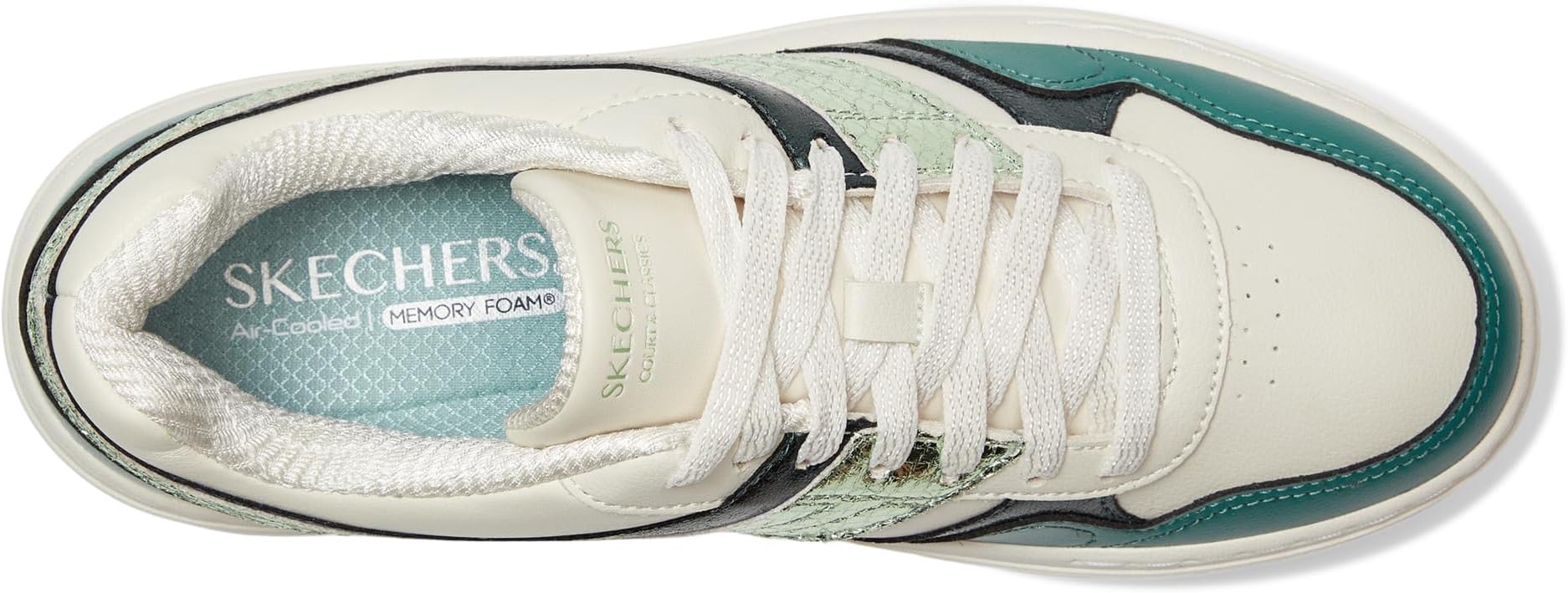 Кроссовки SKECHERS Paloma-Shimmer Takes All, Green/Natural — фото 2
