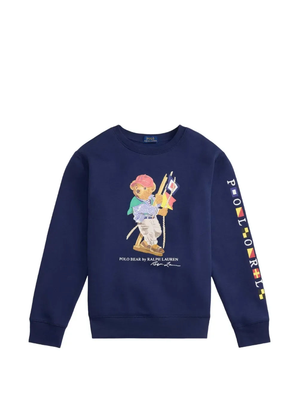 Свитшот с принтом медведя POLO RALPH LAUREN KIDS, синий