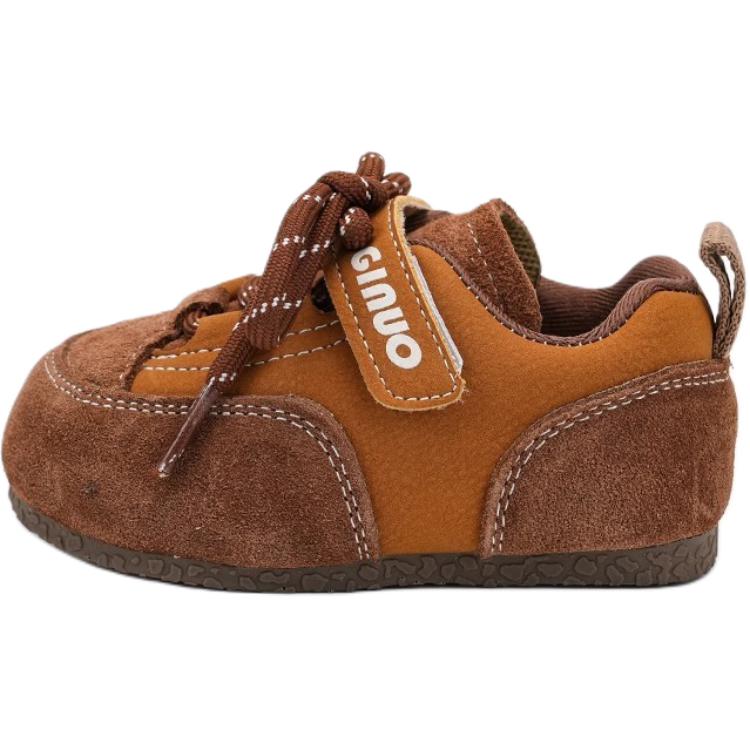 

Детские повседневные туфли с противоскользящей подошвой на низком ходу QINUOSHU, коричневый