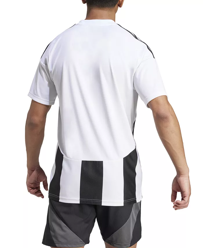 Мужская футболка с полосками и логотипом Jersey adidas, белый — фото 2