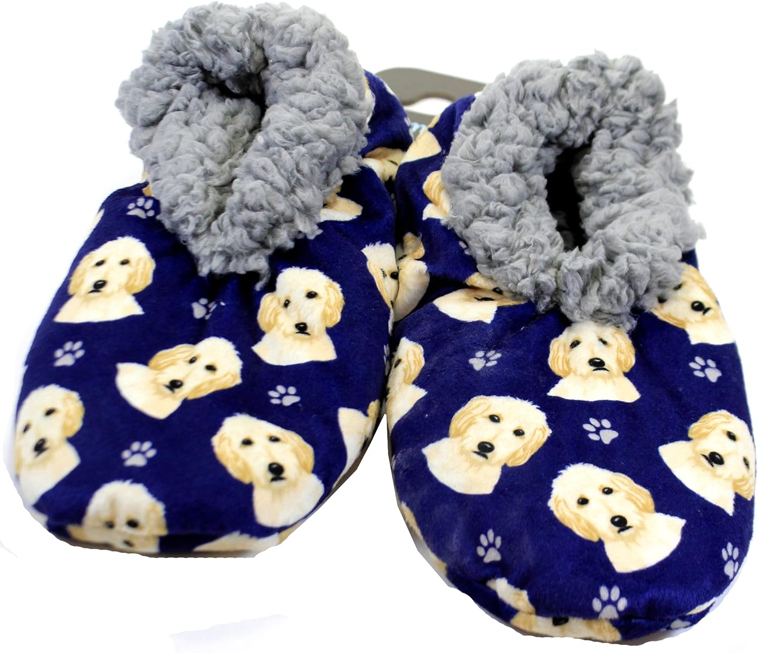 

Тапочки Comfies - Уютные домашние тапочки с шерпой для женщин и мужчин - Домашняя обувь - Подарок любителям животных - Нескользящая подошва - Один размер подходит большинству - Унисекс, Goldendoodle