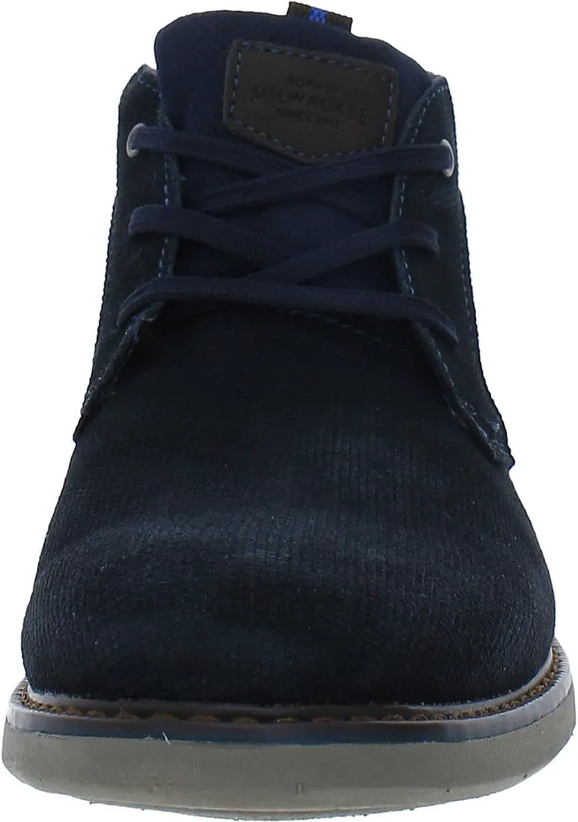 Мужские ботинки Nunn Bush Otto Plain Toe Chukka из легкой водоотталкивающей замши, темно-синий — фото 3