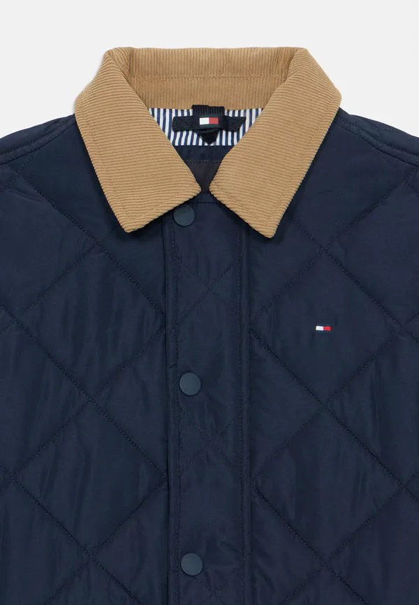 Стеганая куртка с контрастным воротником, легкая куртка Tommy Hilfiger, Dark Night Navy — фото 4