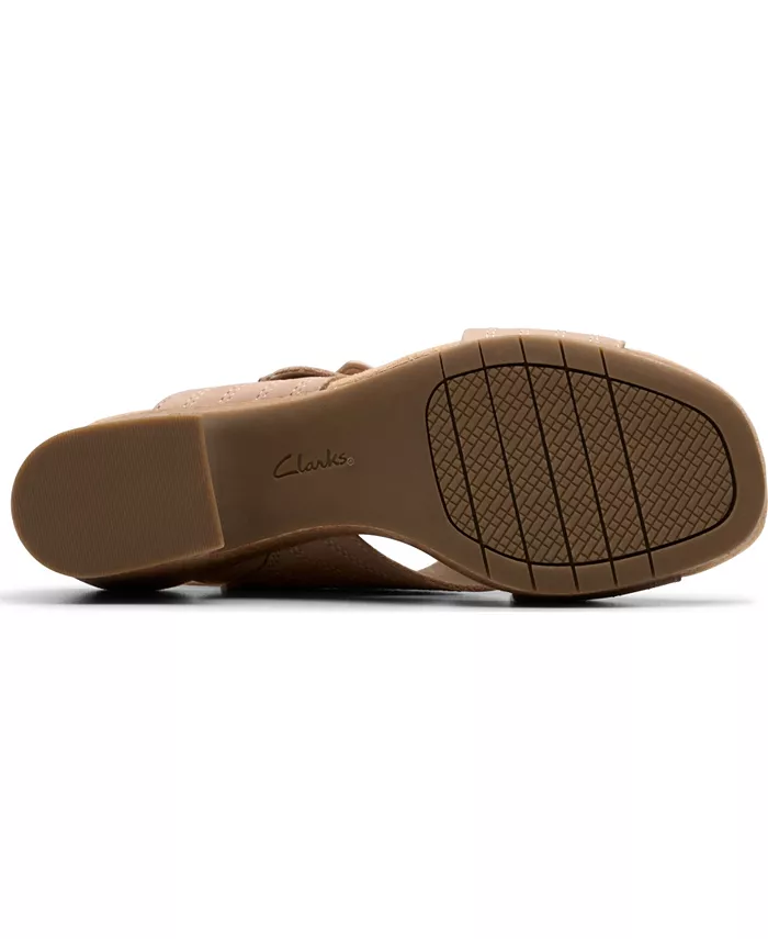 Коллекция Nerisa West Buckle Wedge Sandals Clarks, загар/бежевый — фото 4