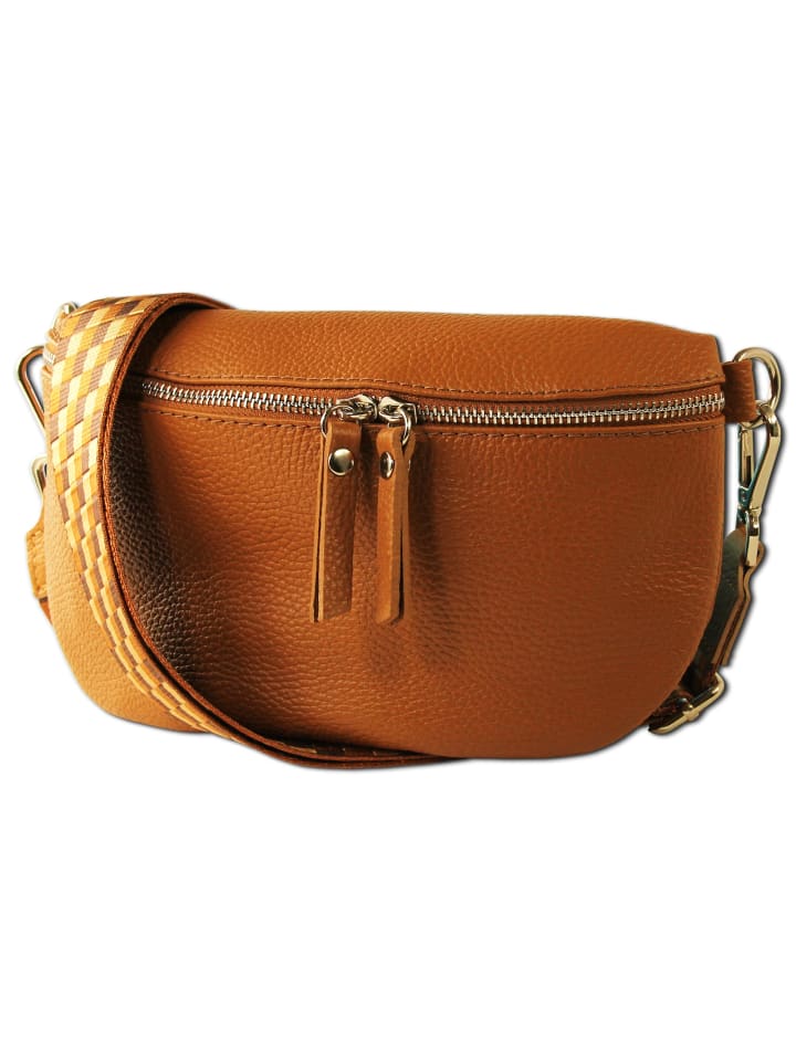 

Наплечная сумка Toscanto Gürteltasche Leder braun, tan, mehrfarbig ca. 25cm