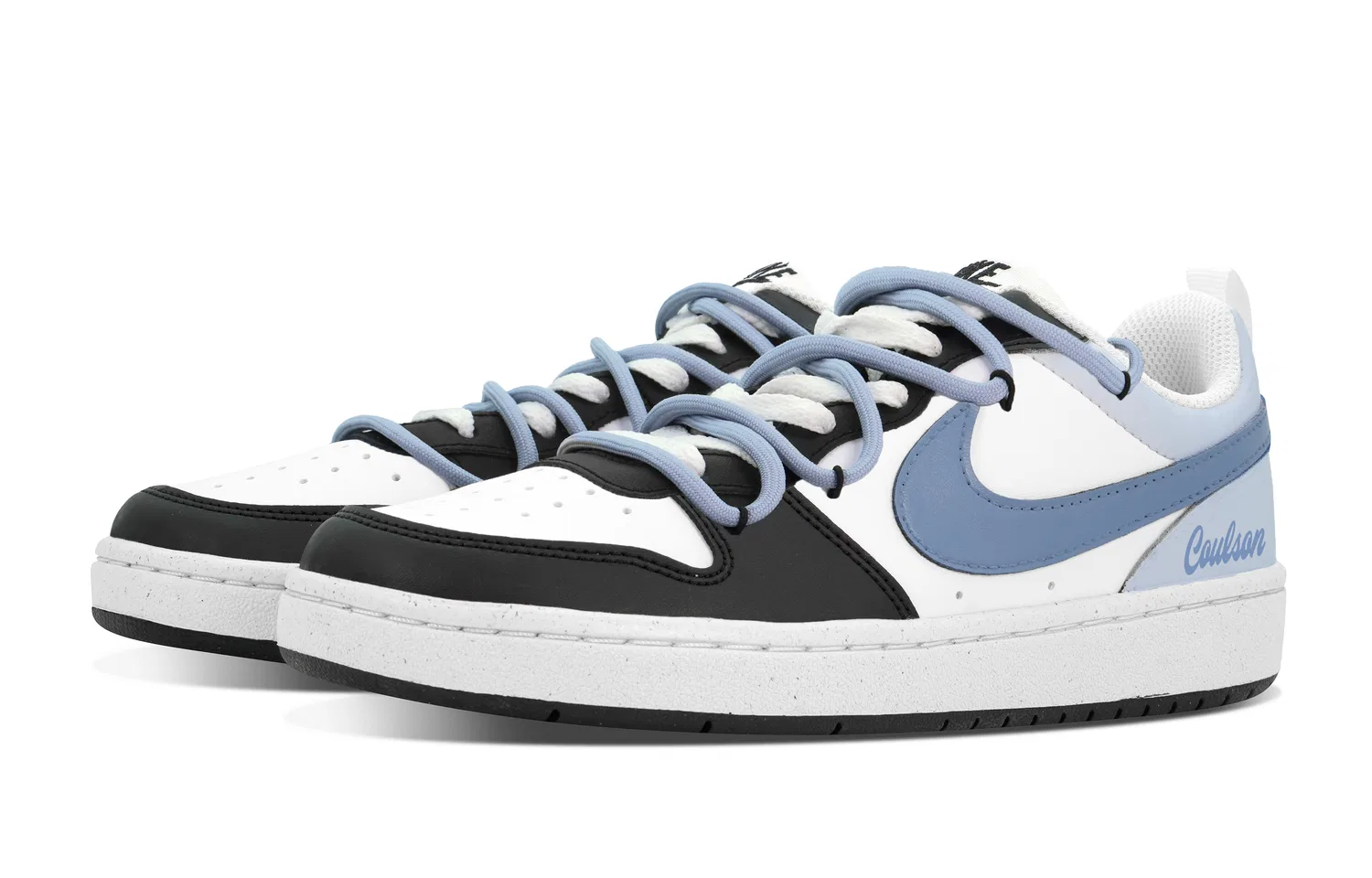 Кроссовки Court Borough Biubiu Maris Sal Dream Changer из кожи, нескользящие, износостойкие, низкие Nike, White Blue — фото 4