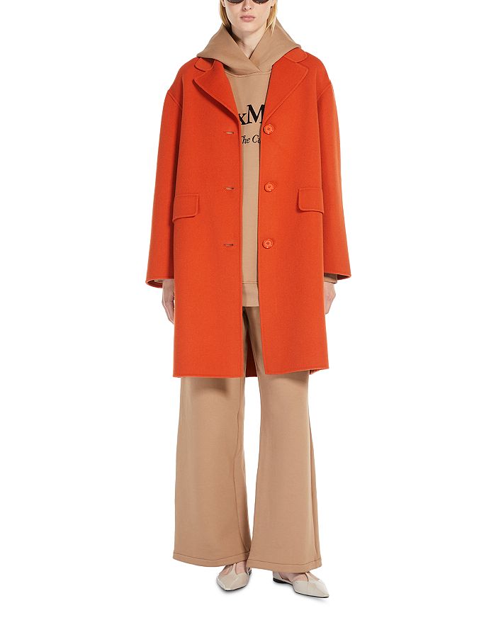 

Шерстяное пальто Cielo Max Mara, оранжевый