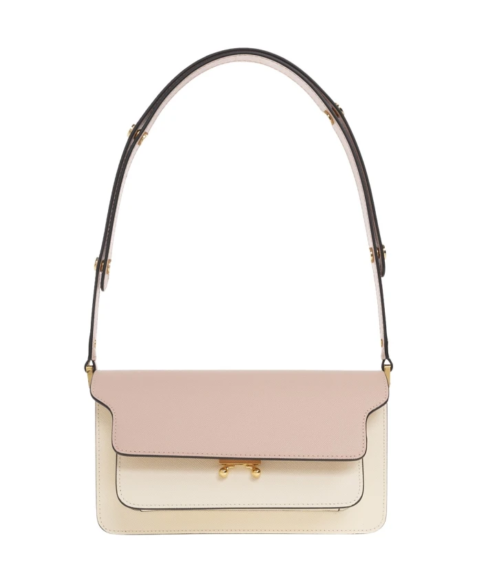 

Кожаная сумка через плечо Trunk Marni, розовый