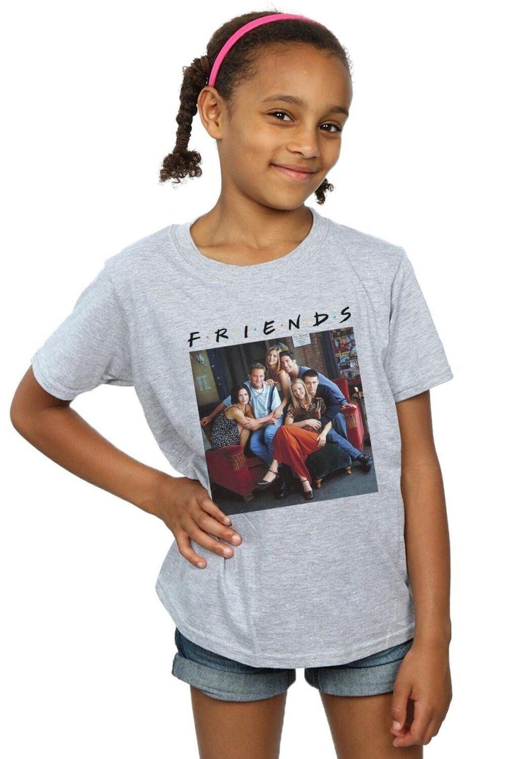 

Хлопковая футболка для группового фото на диване Friends, серый