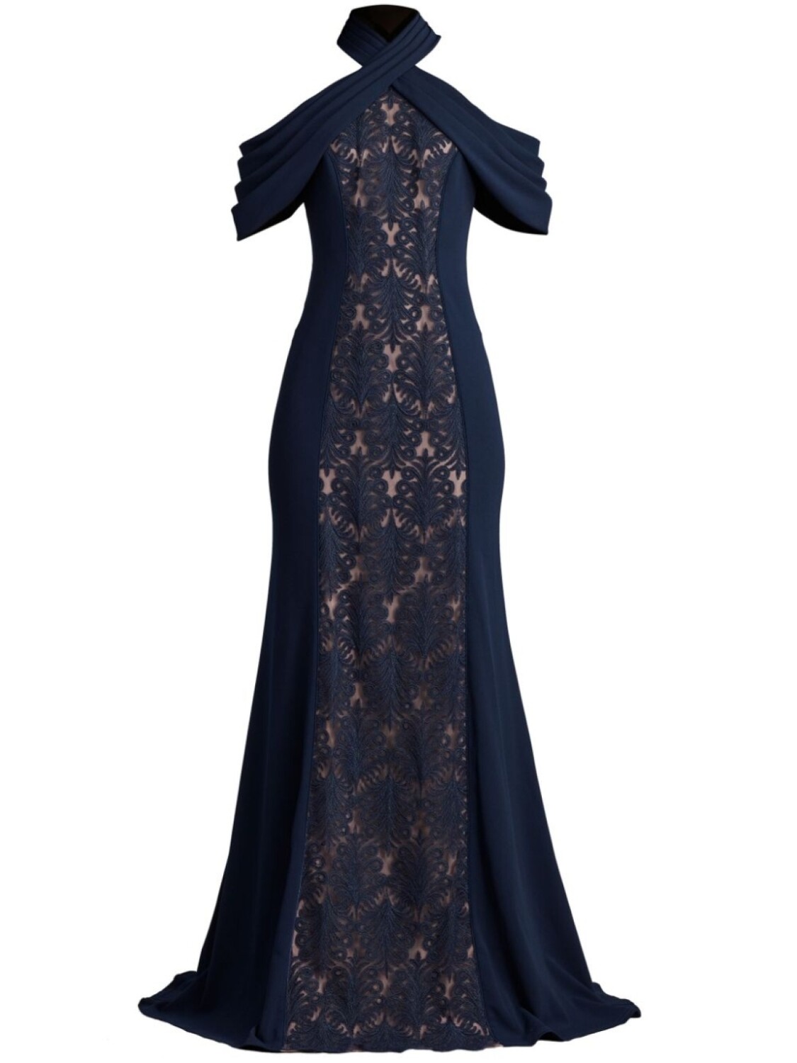 

Tadashi Shoji платье Kate с вышивкой, синий