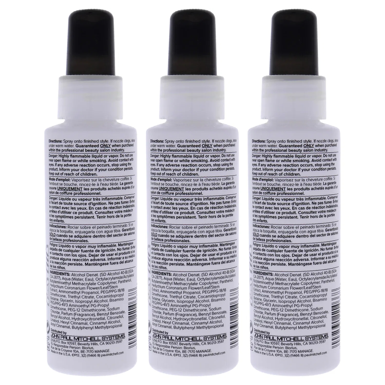 Спрей для волос Firm Style Freeze and Shine Super Spray от Paul Mitchell для мужчин и женщин - 3,4 унции (99 мл) - упаковка из 3 штук, Clear — фото 3