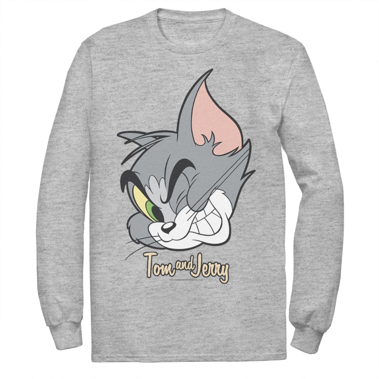 

Мужская футболка Tom And Jerry Tom Cat с большим лицом Licensed Character