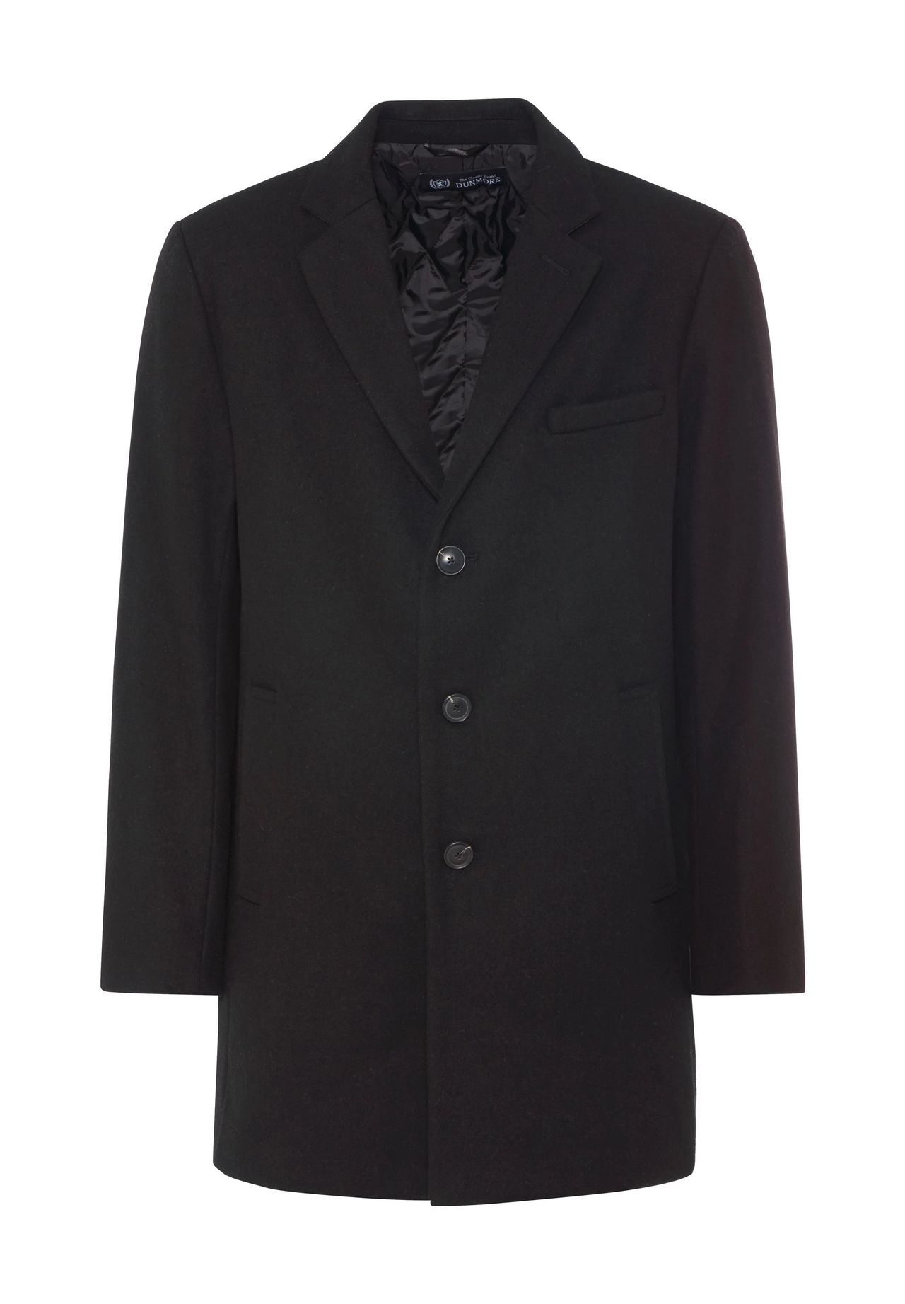 

Короткое пальто из шерсти, воротник с лацканами, мужское DUNMORE, цвет 290 Black