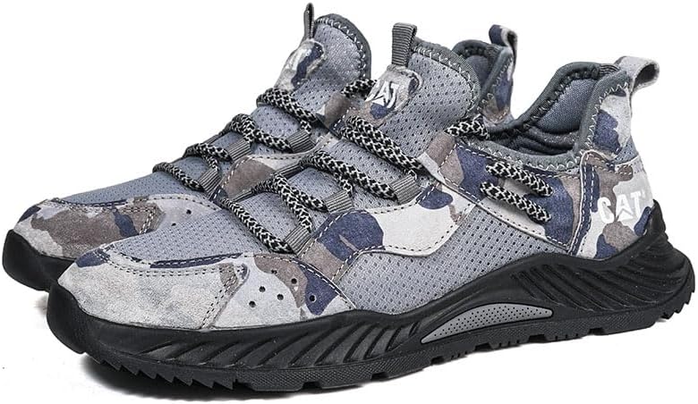 

Мужские кроссовки с круглым носком из дышащей сетки, легкие и противоскользящие, подходят для повседневной носки, прогулок и игры в теннис Igzbibg, синий